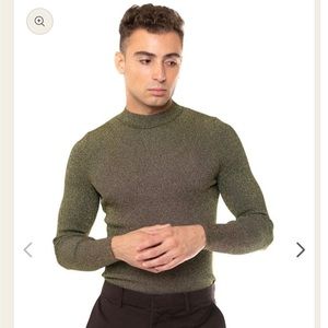Sparkle mock neck sweater by FANG NYC. Unworn, with tag on.